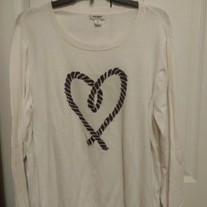 Old Navy white sweater